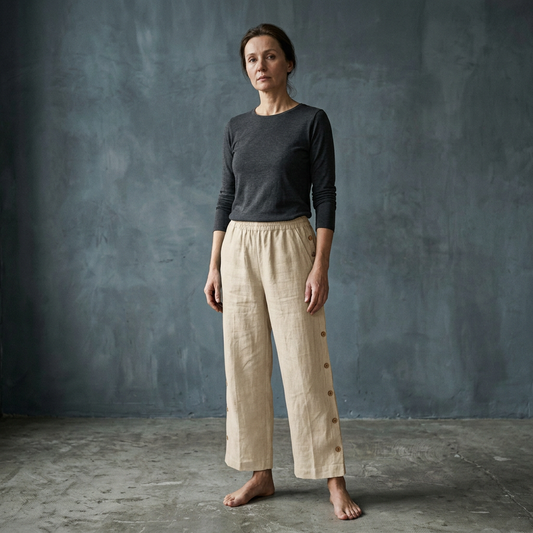 🌺Reducere de vară 45% OFF💐Pantaloni scurți, casual, uni, lejeri, cu nasturi laterali
