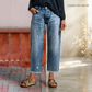👖Blugi retro pentru femei, croiți drept, cu talie joasă