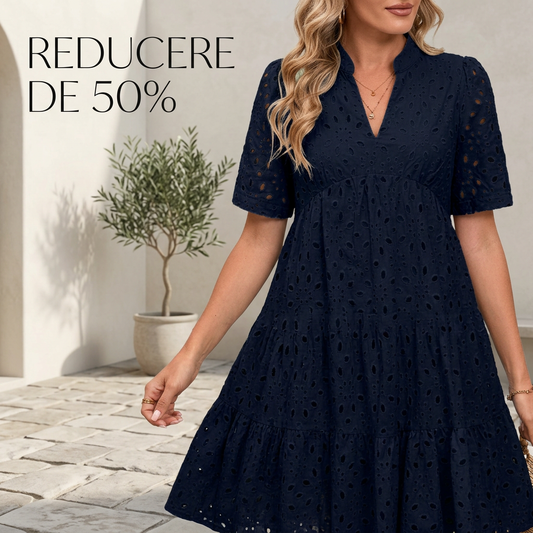 💃 Rochie din dantelă cu decolteu în V și linie A