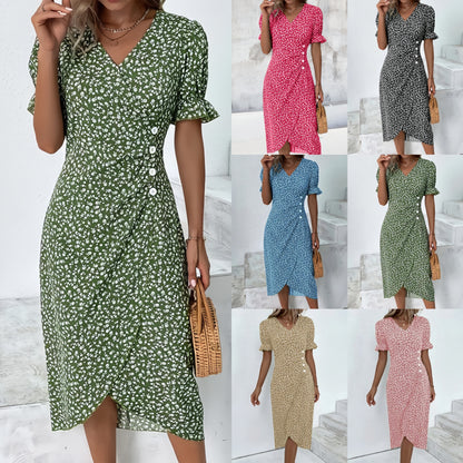 ✨ Irregular Hem Floral Rochii pentru femei