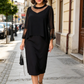 📢📢REDUCERE DE 40%!! ✨👗Rochii elegante negre cu mânecă 3/4 pentru femei