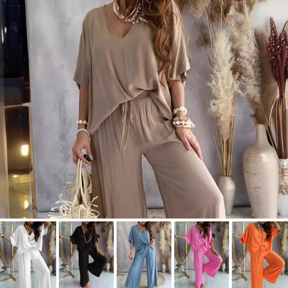 ✨2026 Produse noi💖Doamnelor Casual Loose Loose costum de culoare solidă