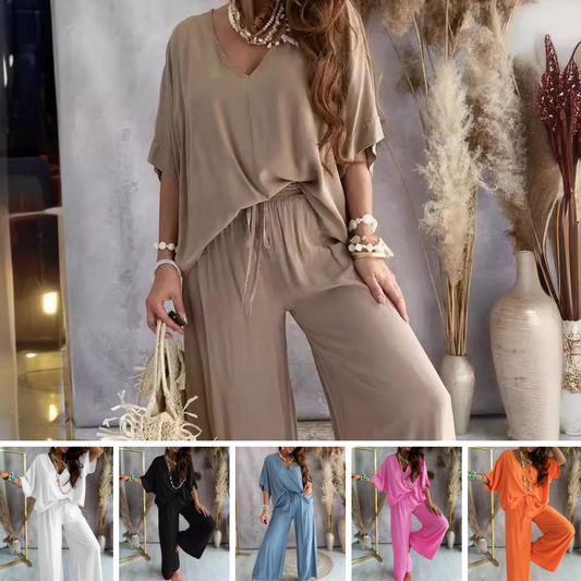 ✨2026 Produse noi💖Doamnelor Casual Loose Loose costum de culoare solidă