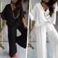 ✨2026 Produse noi💖Doamnelor Casual Loose Loose costum de culoare solidă