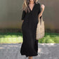 【M-3XL】👗V-Neck Rochii elegante de culoare solidă
