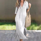 【M-3XL】👗V-Neck Rochii elegante de culoare solidă