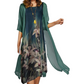 🔥 Ofertă specială valabilă 3 zile 🌸 Rochie din două piese pentru femei, cu imprimeu floral.