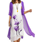 🔥 Ofertă specială valabilă 3 zile 🌸 Rochie din două piese pentru femei, cu imprimeu floral.