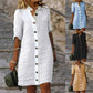 Rochie minimală respirabilă Button-up pentru femei