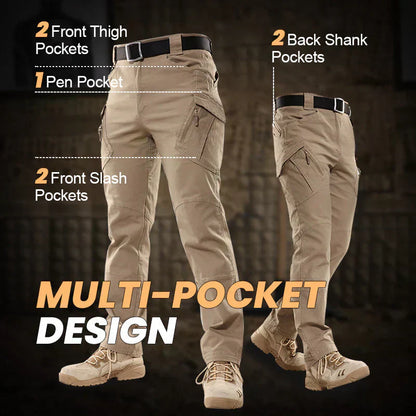 👖⚡ Pantaloni tactici – Țesătură rezistentă, buzunare multiple & genunchi întăriți | Vânătoare, camping, muncă & outdoor 🎒🧗