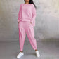 💖Set de 2 piese cu bluză cu mâneci lungi și gât rotund și pantaloni