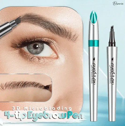 🔥Big Sale 50% OFF🔥 Creion de tatuaj 3D rezistent la apă cu 4 sfaturi de furculiță pentru microblading (💥cumpărați 1, primiți 1 gratuit)