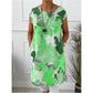 🦋✨ Rochie Femei Lejeră Imprimeu Fluturi Guler Rotund Lungime Genunchi – Confort și Stil În 3 Culori 🌿
