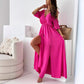 【💖2024 Produse noi】💃Femeii Elegant Sexy V gât Side Slit rochie