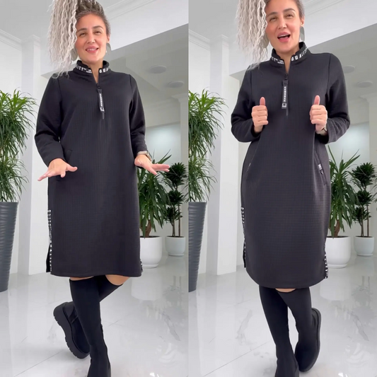 🍂Oferte speciale de toamnă🍂Rochie casual lejeră supradimensionată Midi-Length