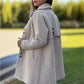💙 Haina elegantă de lungime medie din tweed pentru femei