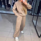 ✨Hanorac sport casual pentru femei cu gât rotund și pantaloni Jogger Set din 2 piese