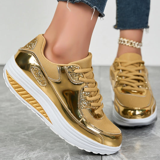 ✨Adidași moderni pentru femei cu platformă în stil casual strălucitor