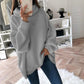 📦Livrare gratuită📦Pulover tricotat de culoare solidă cu guler Turtleneck supradimensionat pentru femei