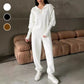 📦📦Set 2 piese sport casual pentru femei - bluză cu fermoar pe jumătate cu rever și jogger asortat