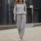 📦📦Set 2 piese sport casual pentru femei - bluză cu fermoar pe jumătate cu rever și jogger asortat