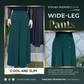 🔥 50% OFF🔥[Confortabil și răcoros] Pantaloni plisați eleganți cu picioare largi și picioare largi de pantalon🥰