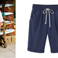 Plus Dimensiune culoare solidă Elastic talie talie vrac cropped pantaloni scurți