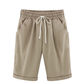 Plus Dimensiune culoare solidă Elastic talie talie vrac cropped pantaloni scurți