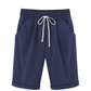 Plus Dimensiune culoare solidă Elastic talie talie vrac cropped pantaloni scurți
