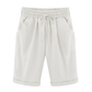 Plus Dimensiune culoare solidă Elastic talie talie vrac cropped pantaloni scurți