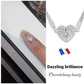 💝Reducere de 50%💝Colier magnetic cu inimă și diamante✨