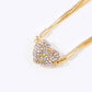 💝Reducere de 50%💝Colier magnetic cu inimă și diamante✨