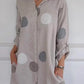 【S-3XL】🌸Rochie cămașă cu nasturi imprimate casual pentru femei