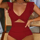 🌊👙Costum de baie sexy cu volane🏖️