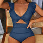 🌊👙Costum de baie sexy cu volane🏖️