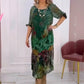 💝Rochie cu mâneci batwing în flori