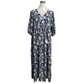 🌸 Rochie lungă elegantă pentru femei cu imprimare florală și gât în V
