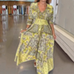 🔥 Rochie lungă elegantă cu flori pentru femei