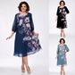 🎁🌸Elegant florale imprimare rotund gât rochii de femei