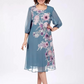 🎁🌸Elegant florale imprimare rotund gât rochii de femei