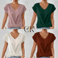 👚Tricou Elegant cu Mâneci Scurte și Decolteu în V