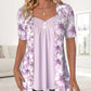 💖Top neregulat floral patchwork pentru femei