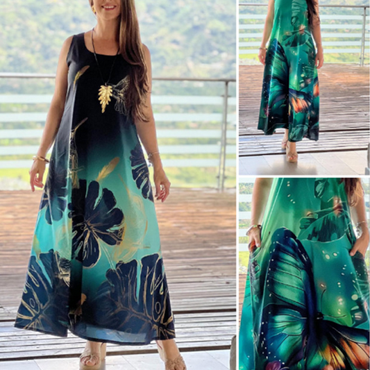 💖🎉🌹 Rochie sofisticată fără mâneci pentru femei🌸🥰