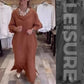 💖Rochie lungă din bumbac cu buzunare, cu croială, de culoare solidă