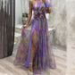 💜【Slimming Wizard】Rochie mirage cu blocuri de culori✨
