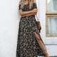 Rochie elegantă cu flori fără umeri pentru femei
