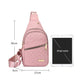 🏆 Geantă crossbody unicolor cu broderie, sistem anti-furt, pentru purtare zilnică și călătorii