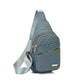 🏆 Geantă crossbody unicolor cu broderie, sistem anti-furt, pentru purtare zilnică și călătorii