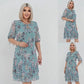 👗Rochie elegantă plisată cu mânecă scurtă și lungă🌸