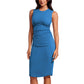 👗Rochie fără mâneci, elastică, mulată, cu pliuri